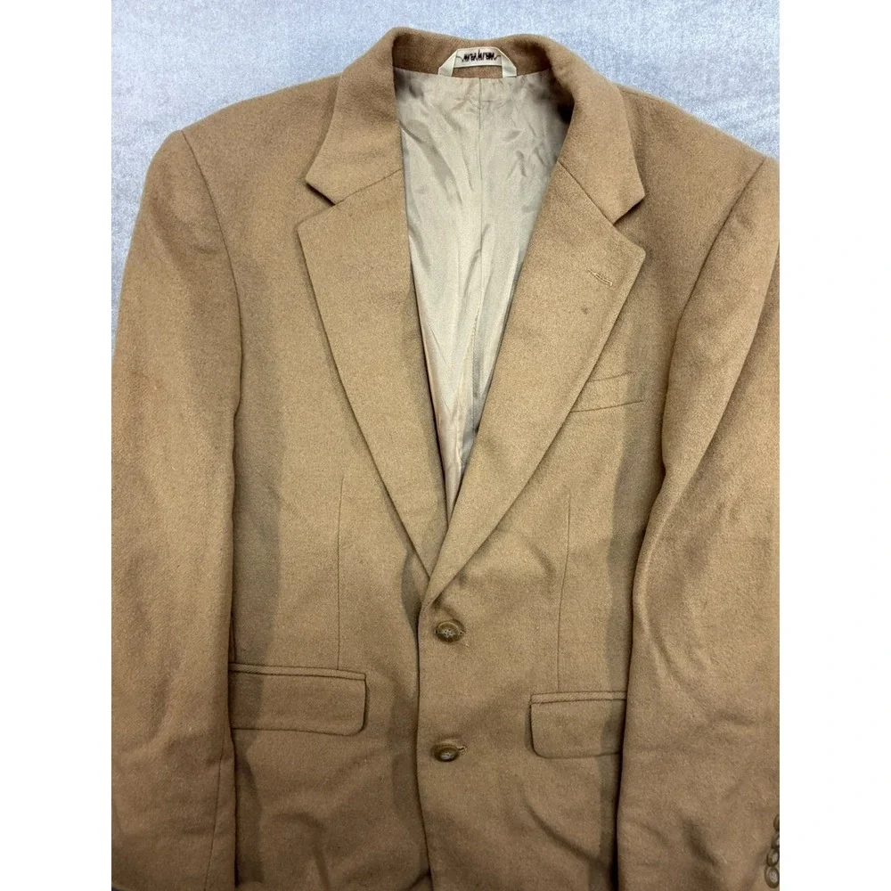 Andhurst‎ Tan Wool Suit Blazer Jacket Made in USA Size 42
